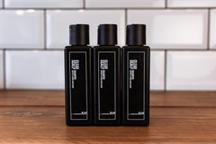 UPPERCUT DELUXE Clear Scalp Shampoo bathroom setup exemplifies routine care
