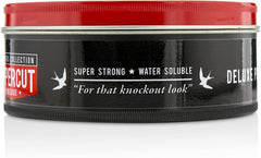Uppercut Deluxe Deluxe Pomade ready for slick-back styling and defined shine.