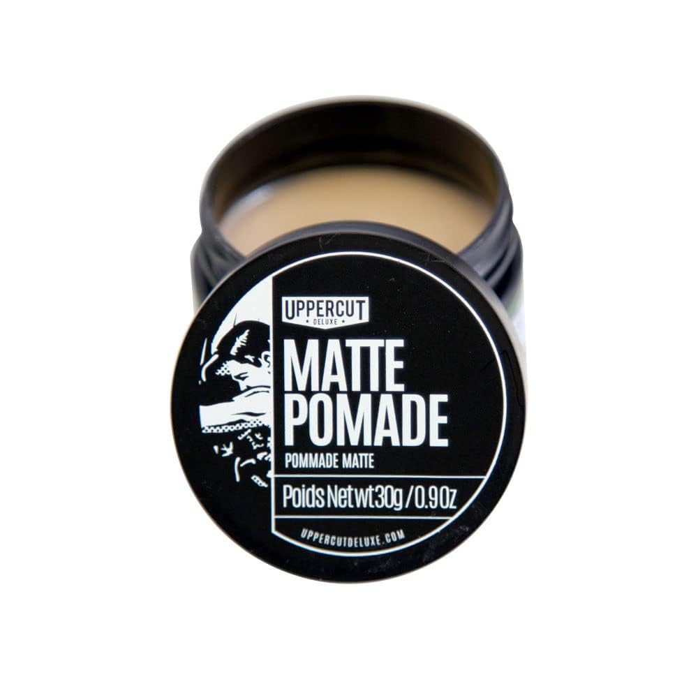 Uppercut Deluxe Matte Pomade MIDI scent hints of creme brulee for subtle fragrance.