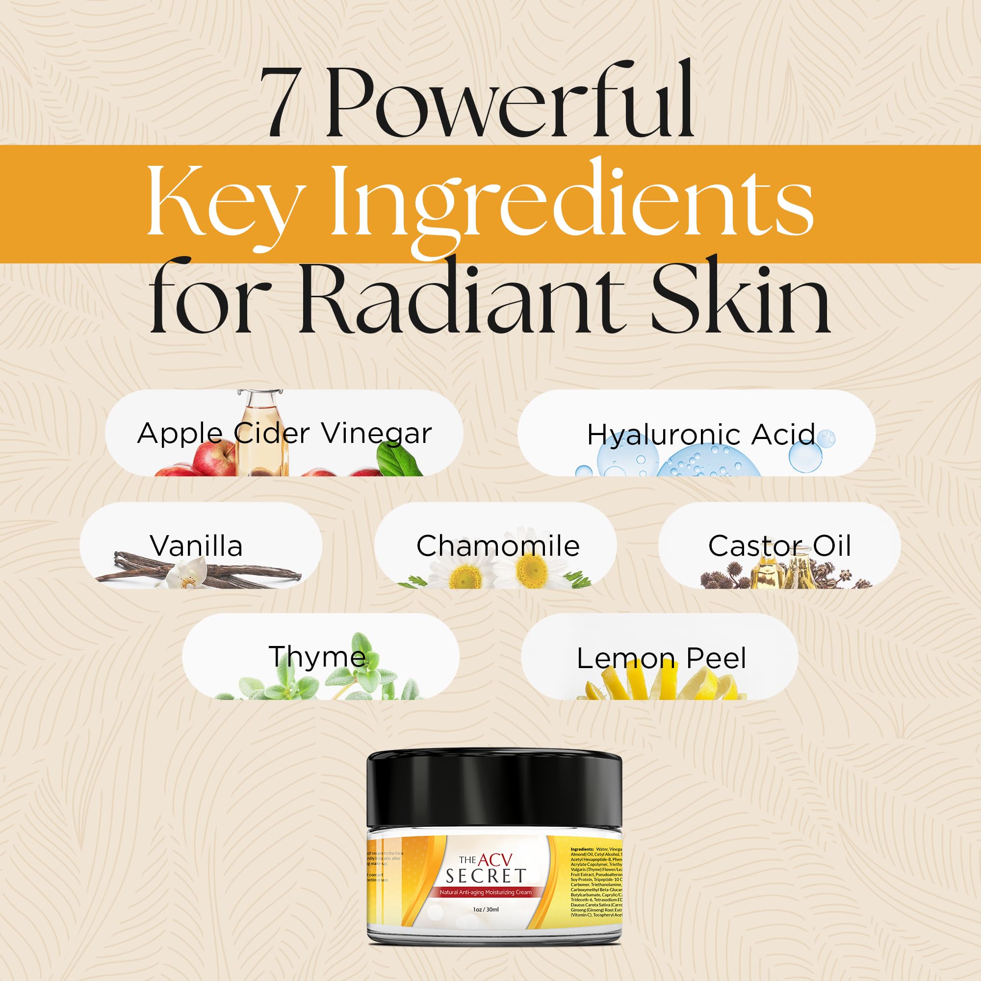 UpWellness ACV Secret daily skincare routine image promotes simple hydration ritual.