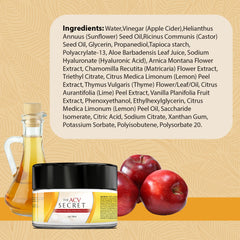 UpWellness ACV Secret ingredients hyaluronic acid visual emphasizes lasting hydration.