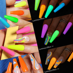 UR SUGAR Glow in the Dark yellow neon polish for bright party nails.