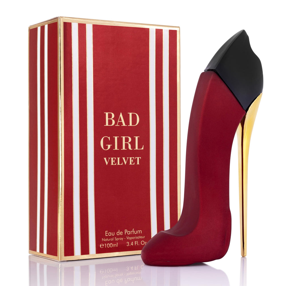 URBAN COLLECTION Bad Girl Velvet bottle close-up highlights amber floral notes