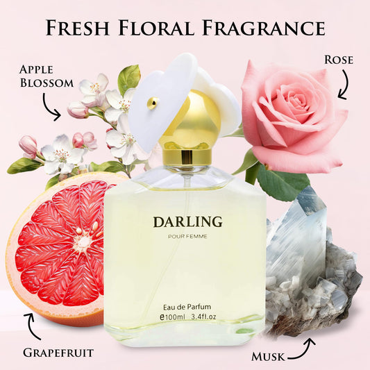 Darling So Fresh packaging beside the bottle, ideal for gifting and display.
