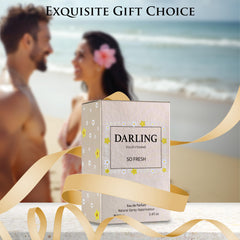 Vegan cruelty-free label on Darling So Fresh, an ethical fragrance choice.