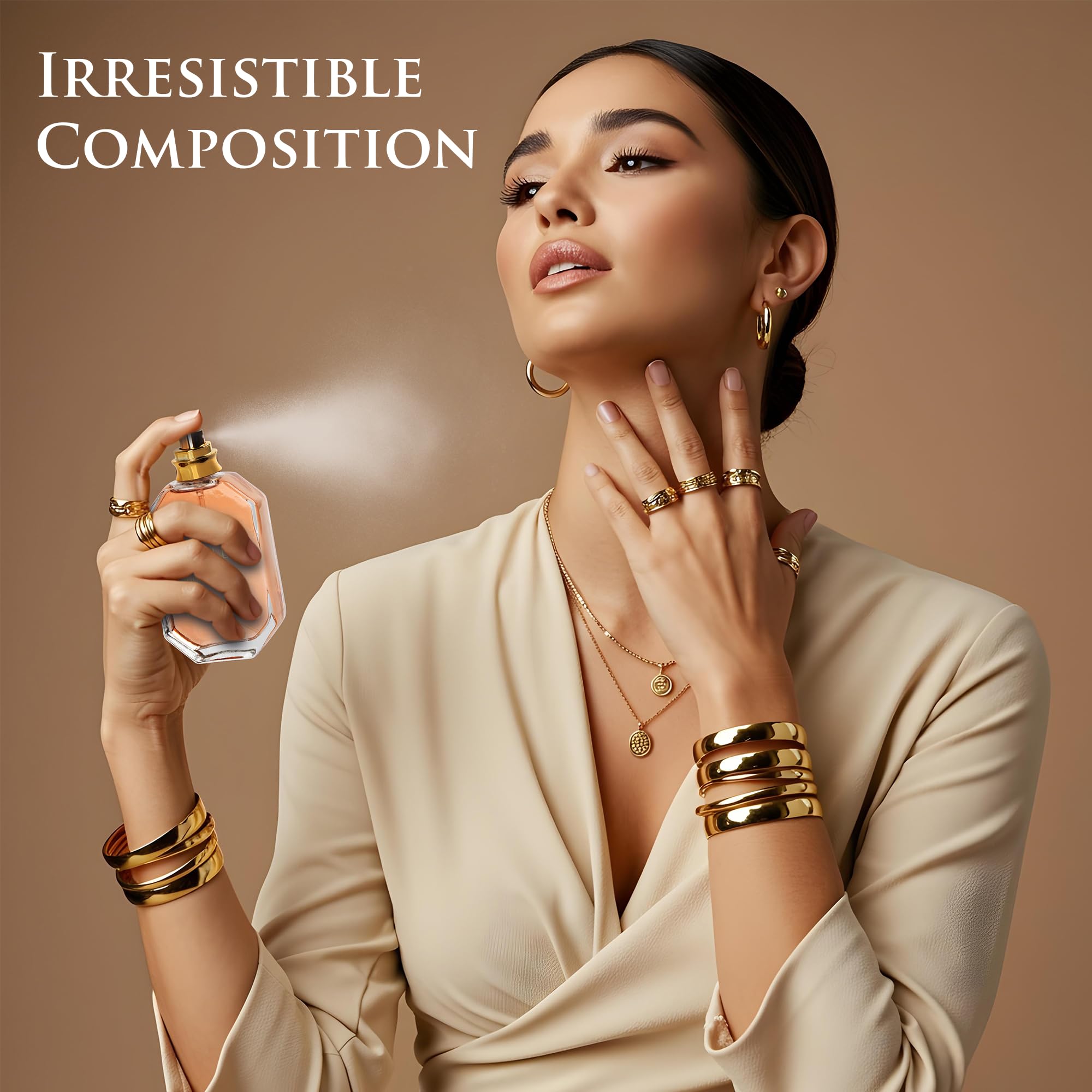 Urban Collection Intense Vanille elegant woman applying perfume