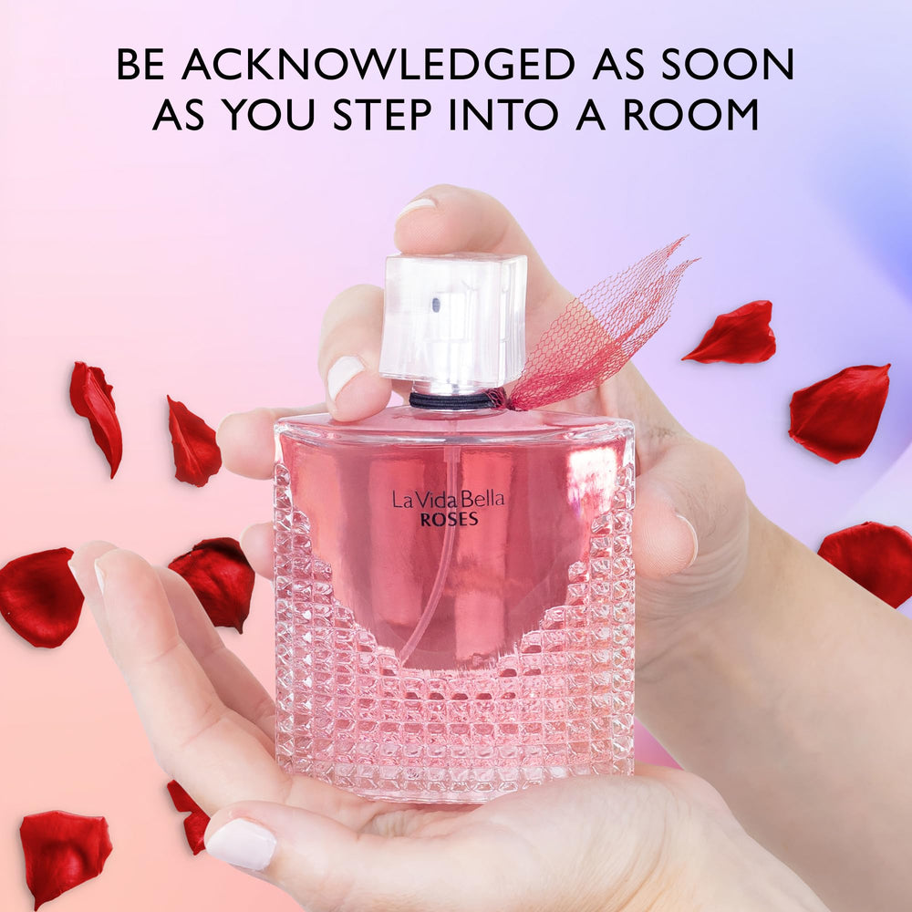 Urban Collection La Vida Bella Roses mid notes jasmine sambac accentuate the bouquet