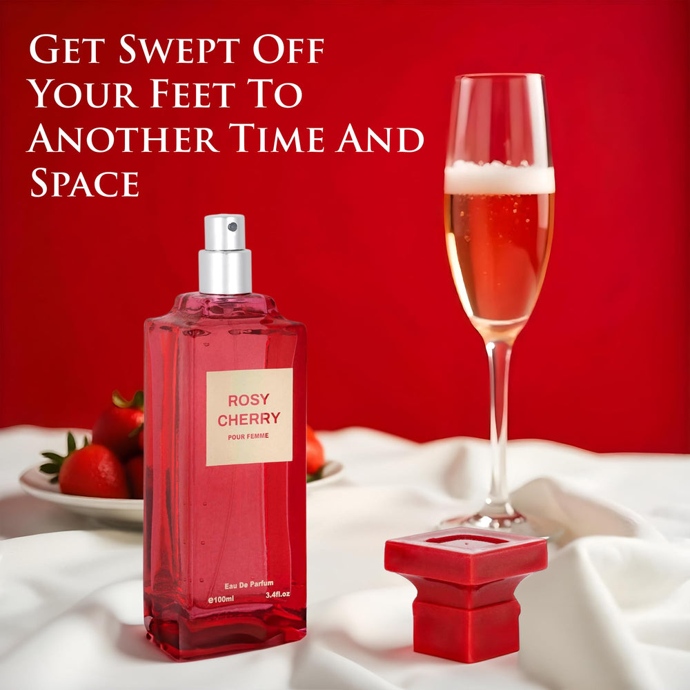 Urban Collection Rosy Cherry luxe packaging, elegant vanity display.