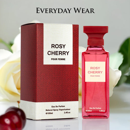Urban Collection Rosy Cherry top notes image, highlighting cherry and almond opening.