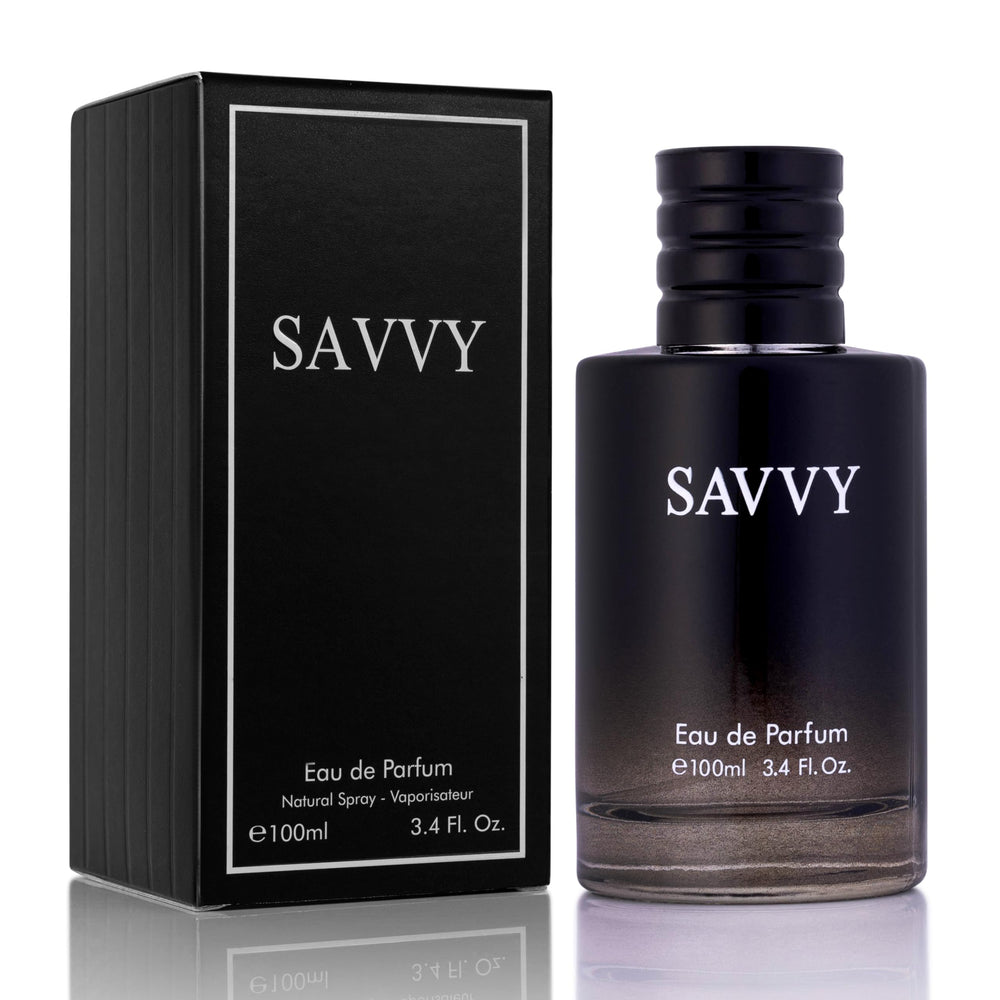 Urban Collection Savvy for Men bottle close-up highlighting premium scent profile