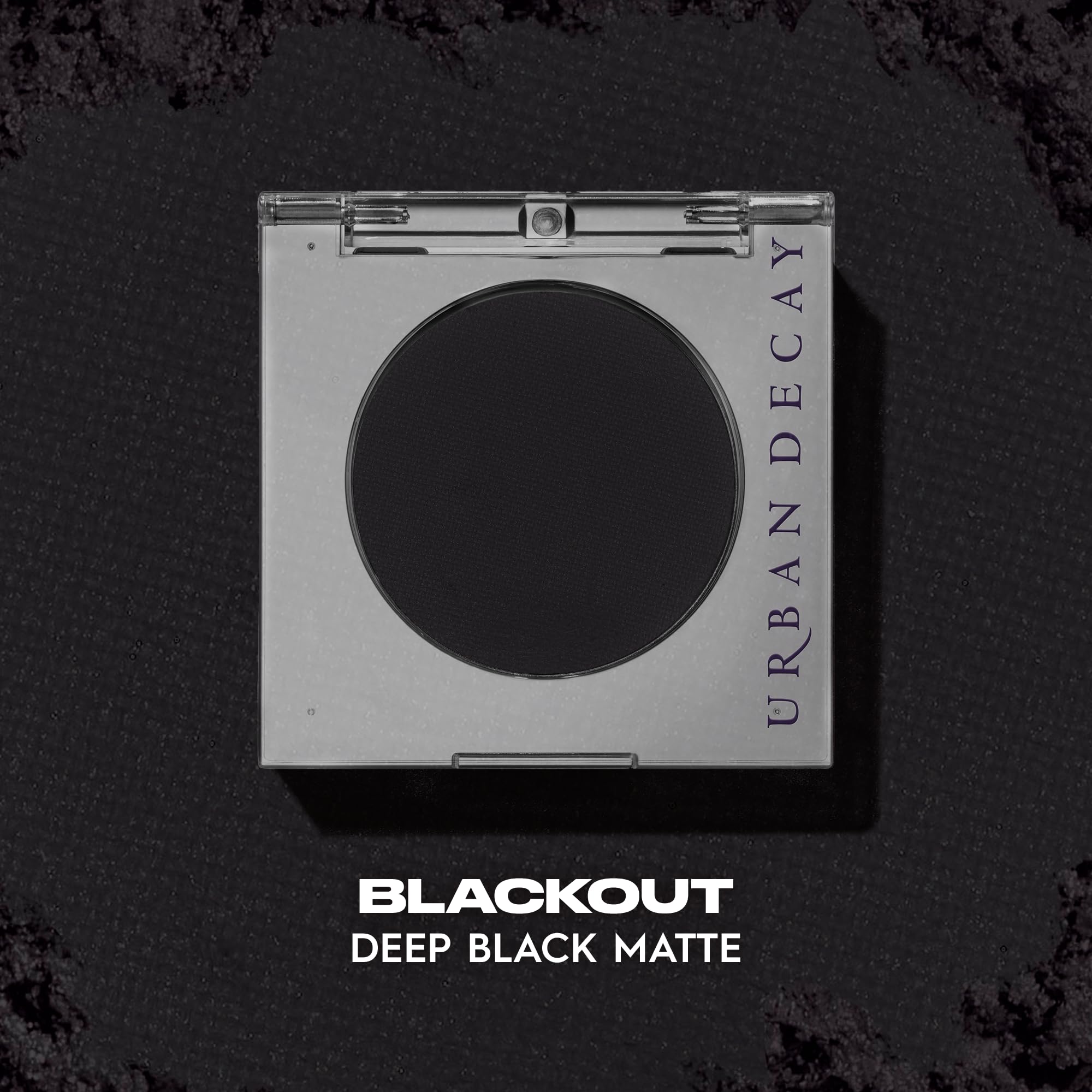 Urban Decay 24/7 Eyeshadow deep black shade offers minimal fallout.