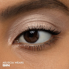 Urban Decay Sin eyeshadow single application demonstrates smooth payoff and easy blending