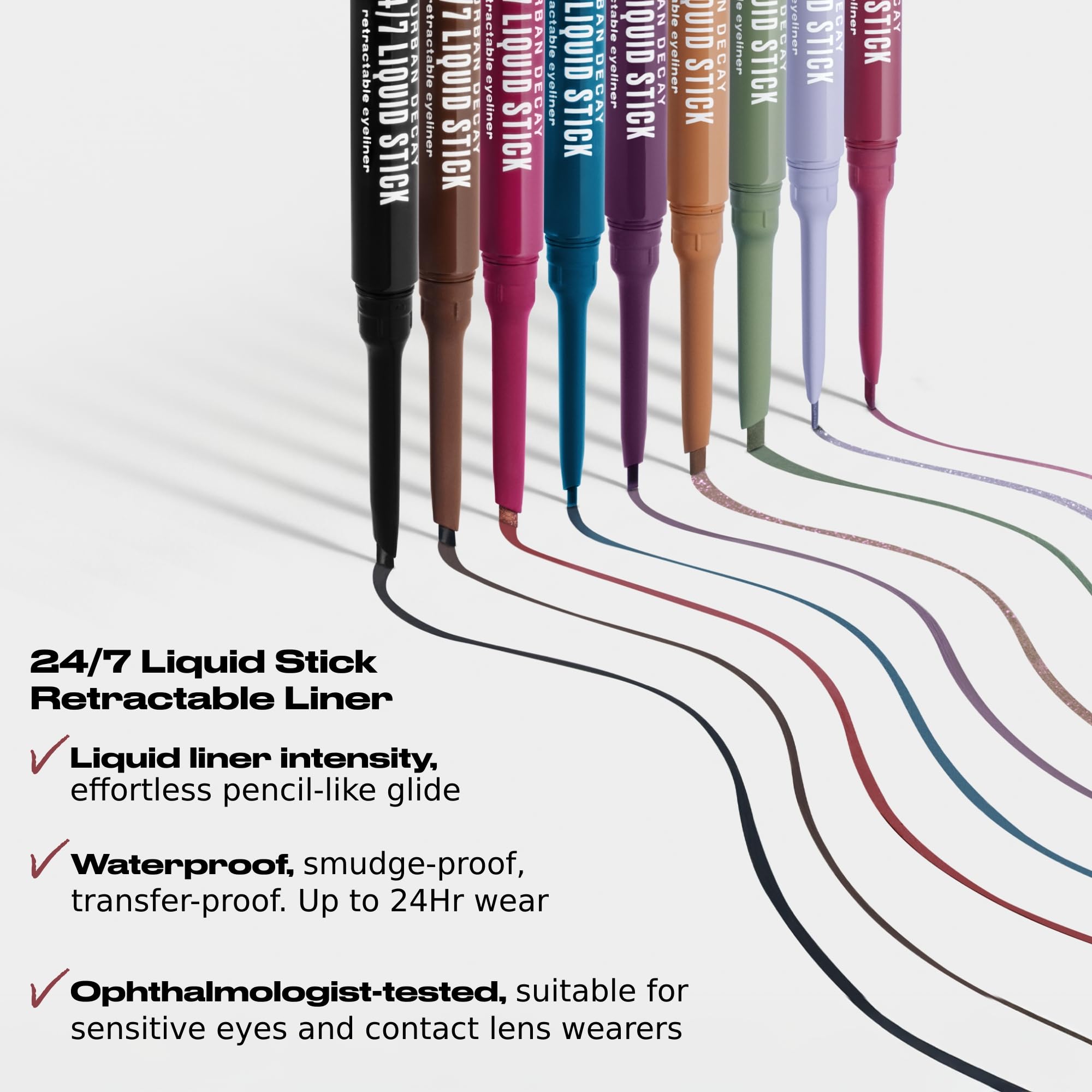 Urban Decay 24/7 Liquid Stick Melted Onyx built-in brush helps diffuse edges.