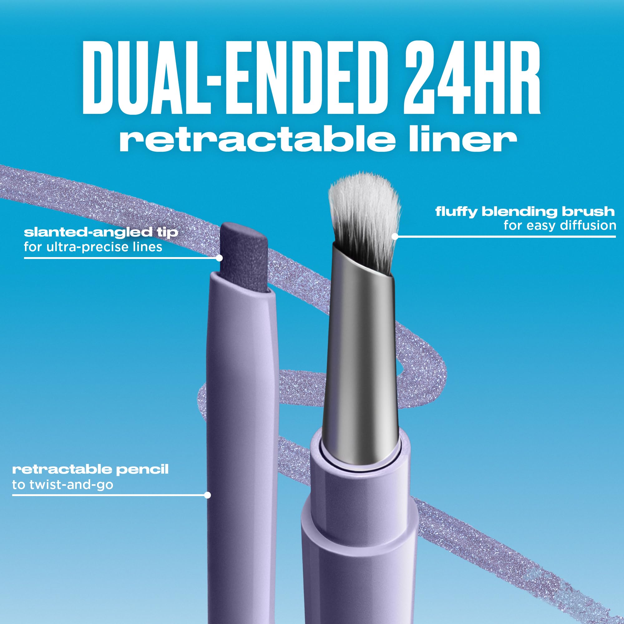 Urban Decay 24/7 Liquid Stick waterproof formula keeps color intact all day.