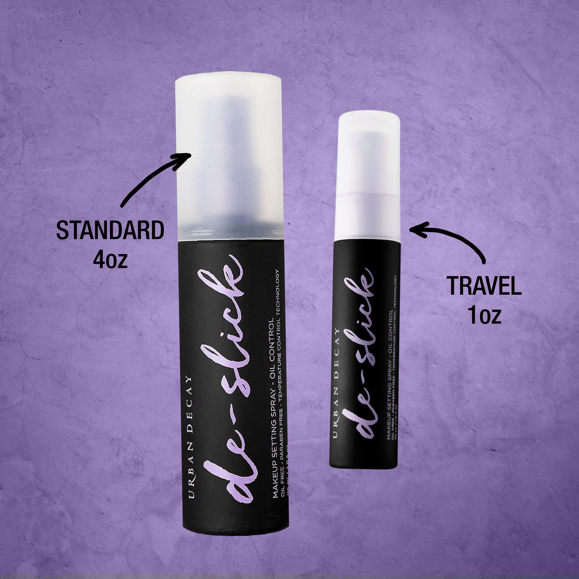 Urban Decay De-Slick spray in X and T formation for even coverage.