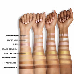 URBAN DECAY Body glow swatch to illustrate all-over radiance on skin.