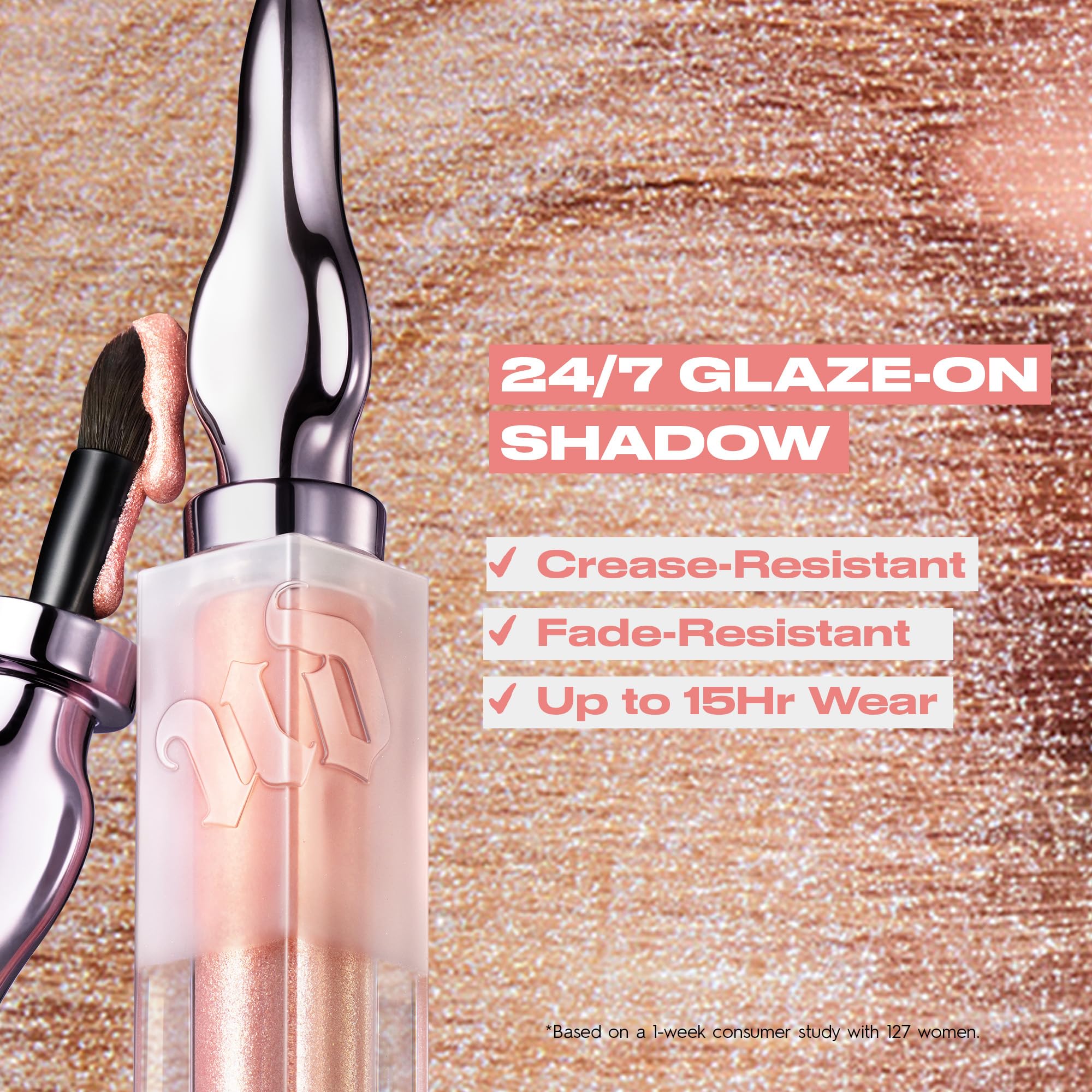 URBAN DECAY Glaze-On crease-resistant formula offers long wear without heavy feel.