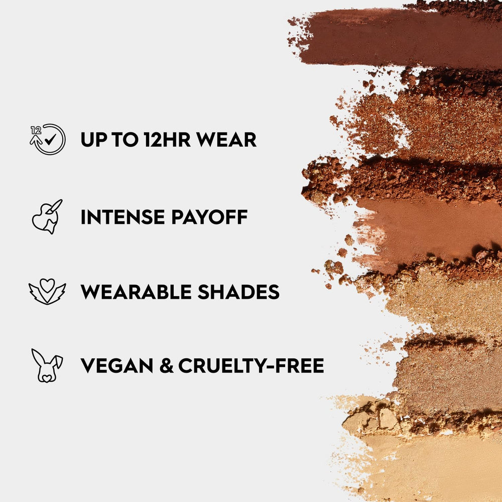 Urban Decay Naked Mini Half Baked swatches show warm bronze tones