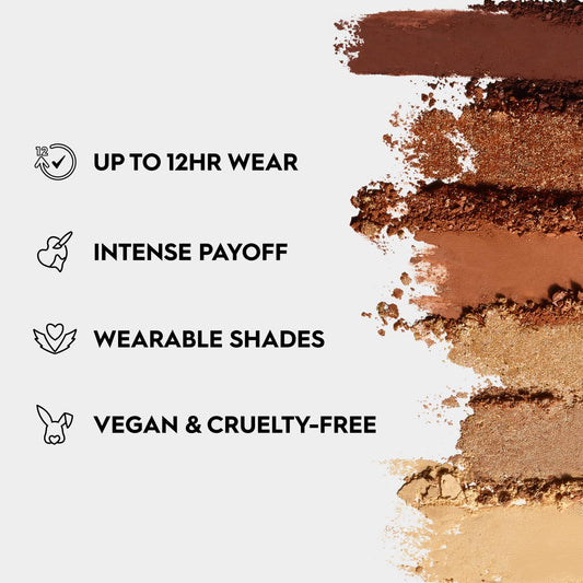 Urban Decay Naked Mini Half Baked swatches show warm bronze tones