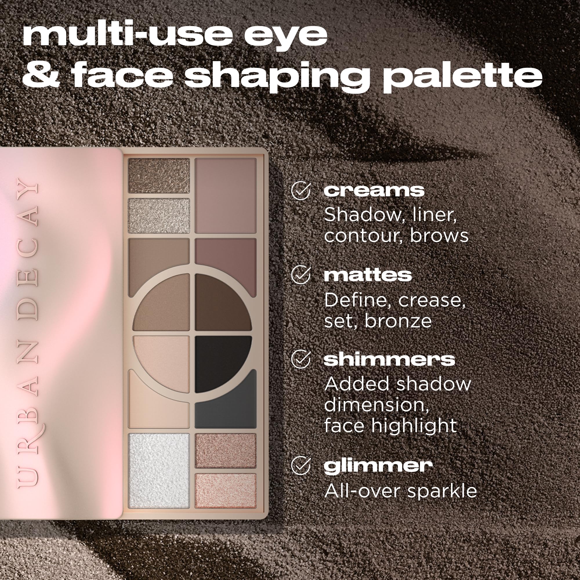 Urban Decay Naked Shaped Palette glimmer toppers deliver bold shine for evening looks.