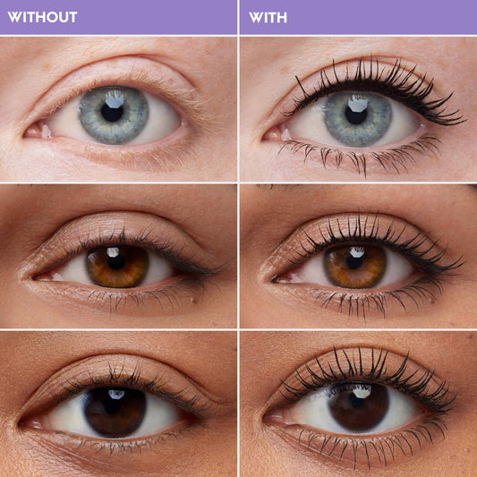 Urban Decay Perversion Mascara soft brush closeup shows smooth coating and separated lashes