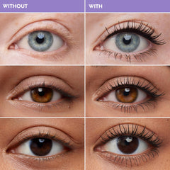 Urban Decay Perversion Mascara soft brush closeup shows smooth coating and separated lashes