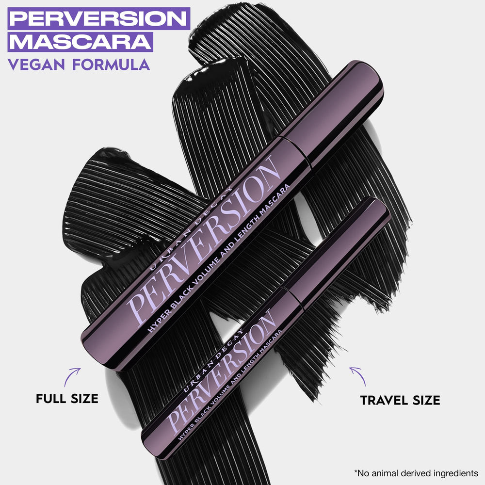 Urban Decay Perversion Mascara vegan formula highlighting cruelty-free, clean ingredients