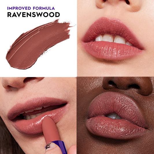 Swatch of Ravenswood on arm reveals rich long wear color