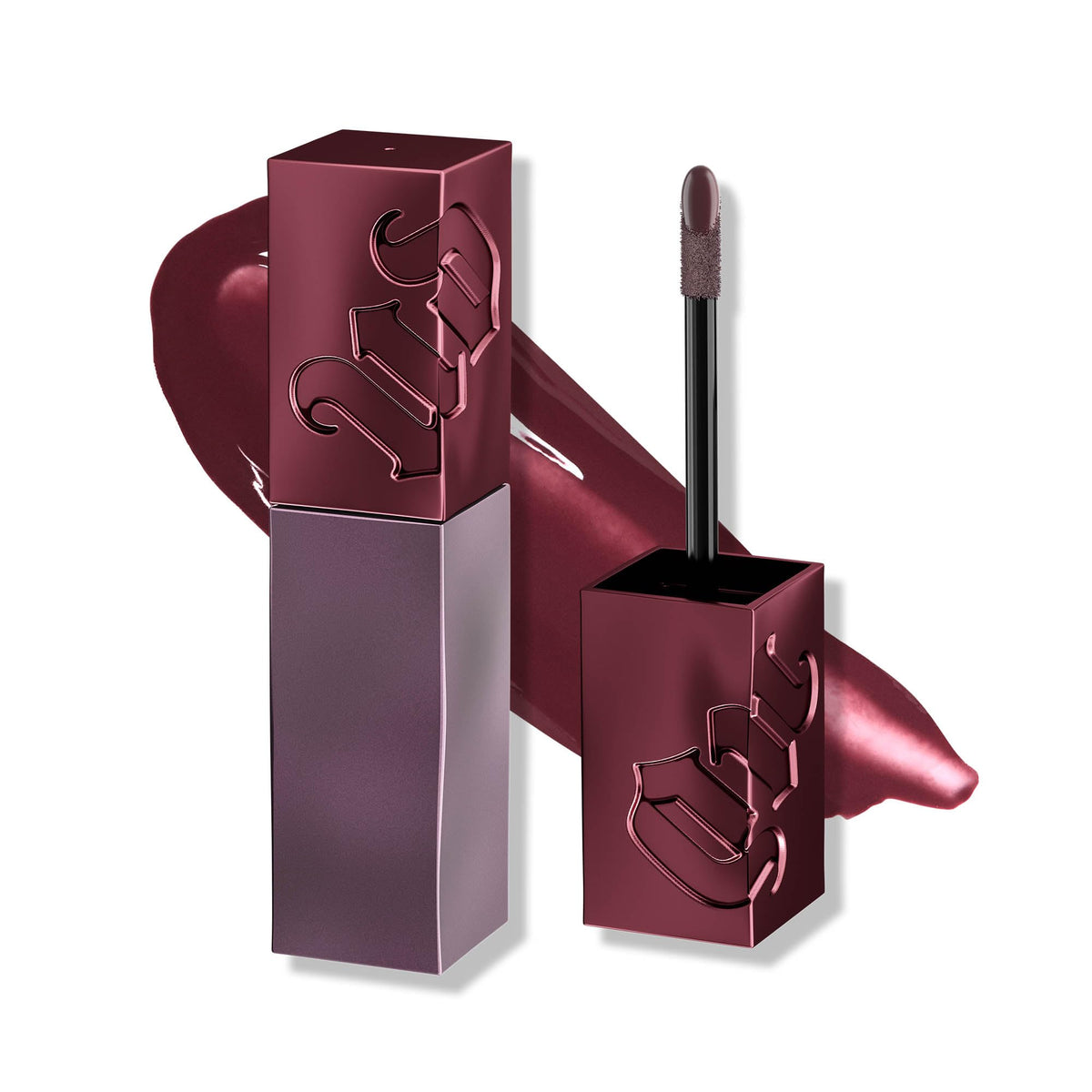 Urban Decay Vice Lip Bond Give Em Backtalk close-up shows long-wear glossy finish.
