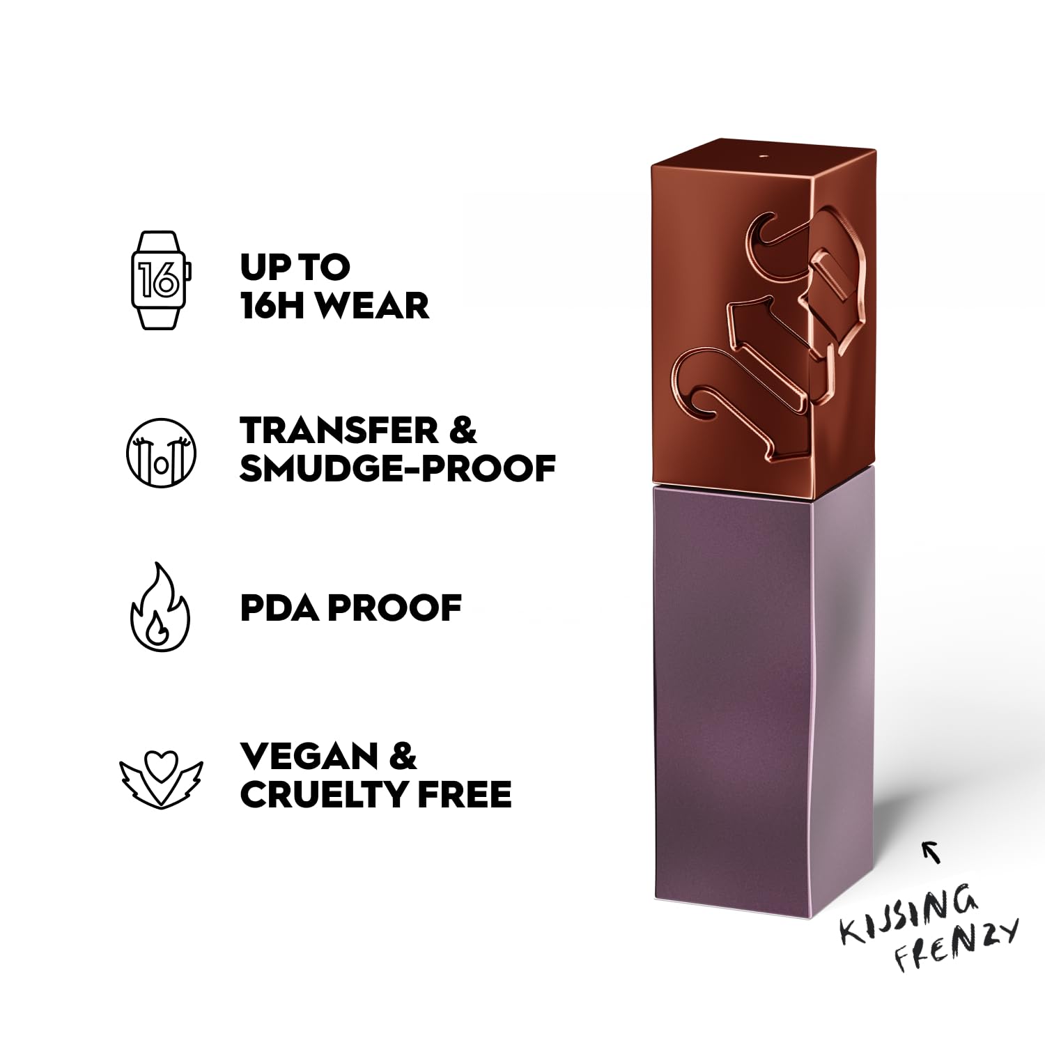 Urban Decay Vice Lip Bond Text 'Em nude swatch displaying smooth, one-swipe color.