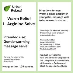 Urban ReLeaf Warm Relief Salve with rosemary and black pepper oils aroma.