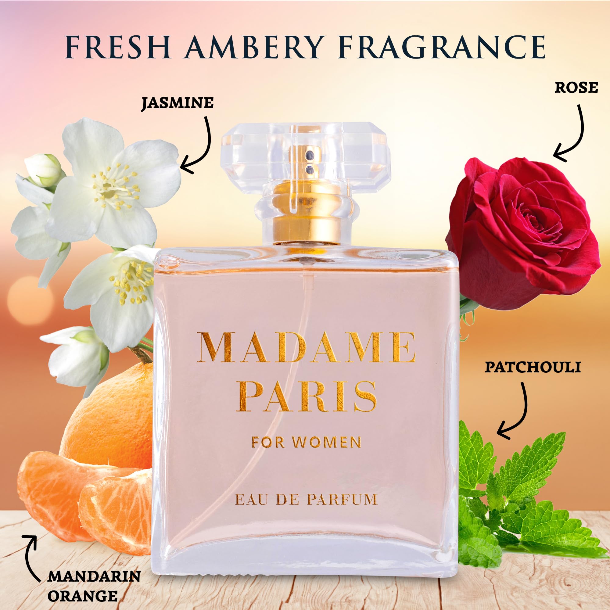 URBAN COLLECTION Madame Paris notes of orange and jasmine, bright morning fragrance.