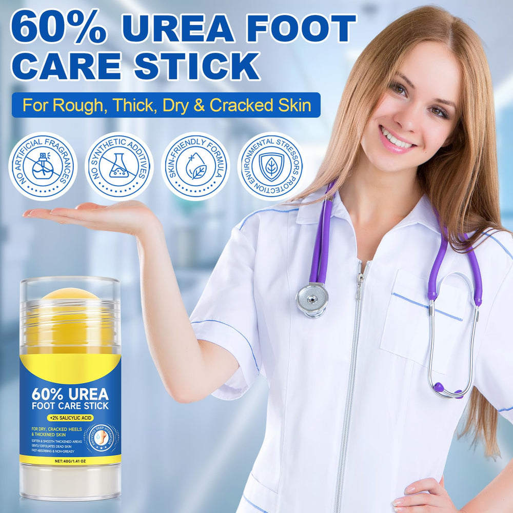 Urea 60% Cream Stick 80g size shown for dry hands, feet, elbows