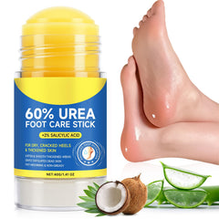 Urea 60% & Salicylic Acid 2% Moisturizing Stick Balm applied to rough foot to soften calluses.