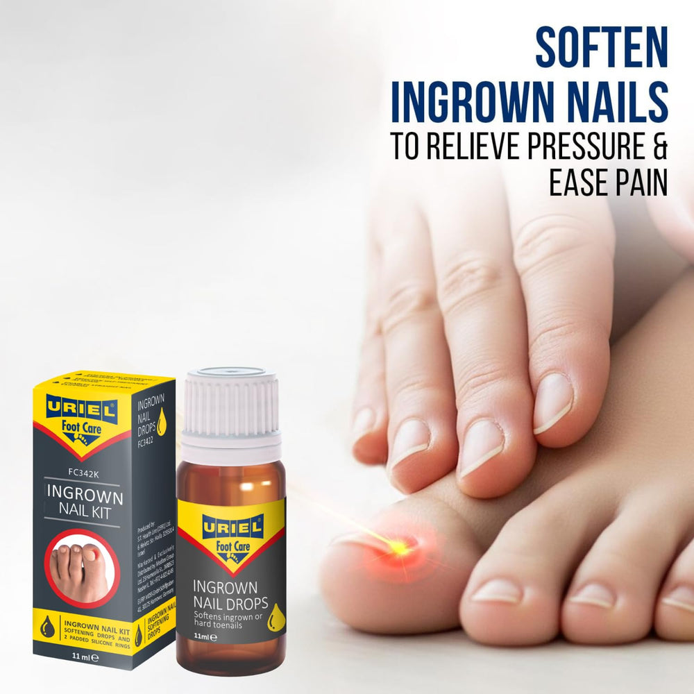 URIEL ingrown toenail treatment drops 11ml soften nails for easier care.