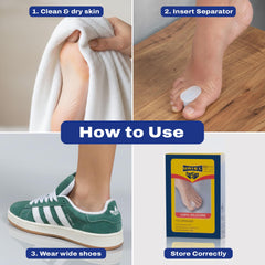 URIEL universal-size toe spacers fit most feet for versatile use.