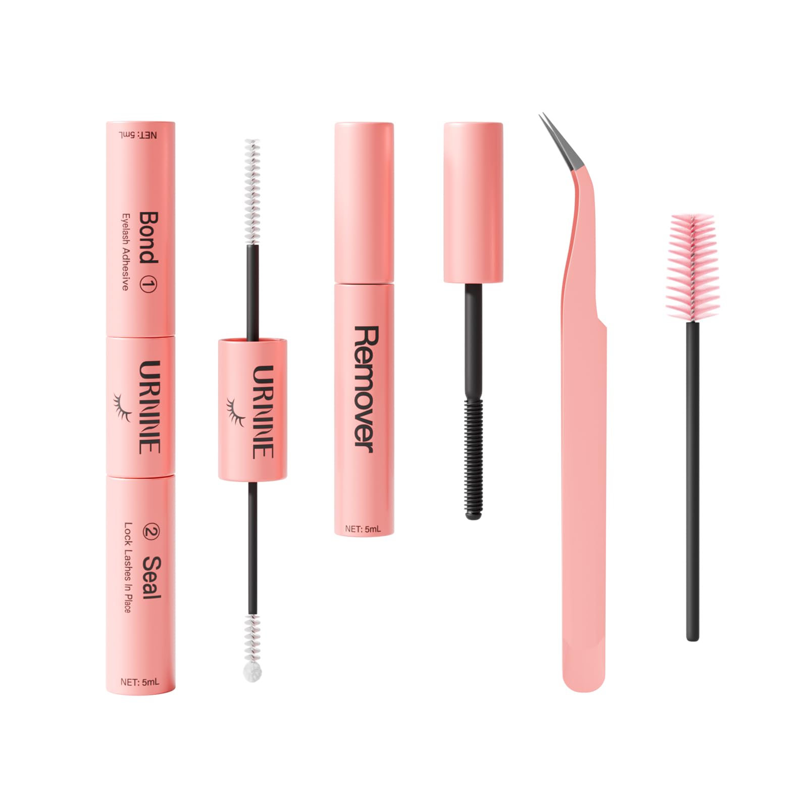 URNNE 9-16mm mix lashes for customizable eye shapes.