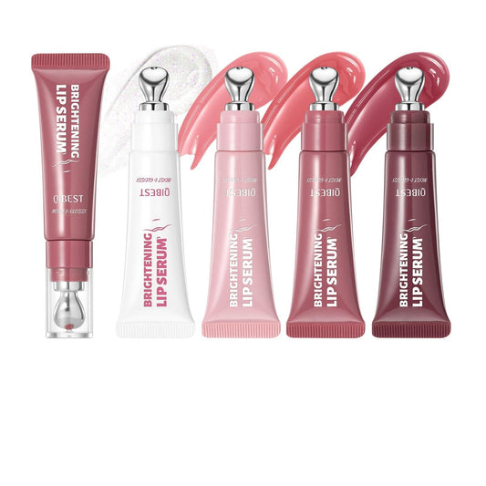 URQT Brightening Lip Serum kit showing a luminous, hydrated lip look
