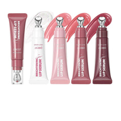 URQT Brightening Lip Serum kit showing a luminous, hydrated lip look