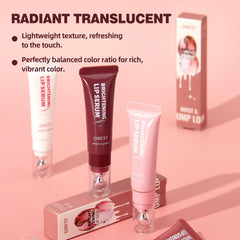 URQT Brightening Lip Serum Deep Mauve shade defines lips with gloss
