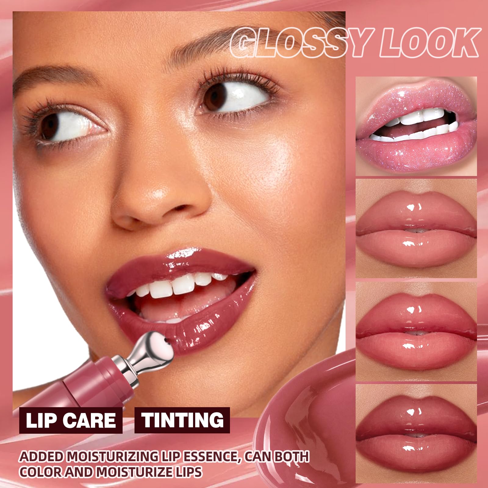 URQT Brightening Lip Serum Rosewood shade provides natural warmth to lips