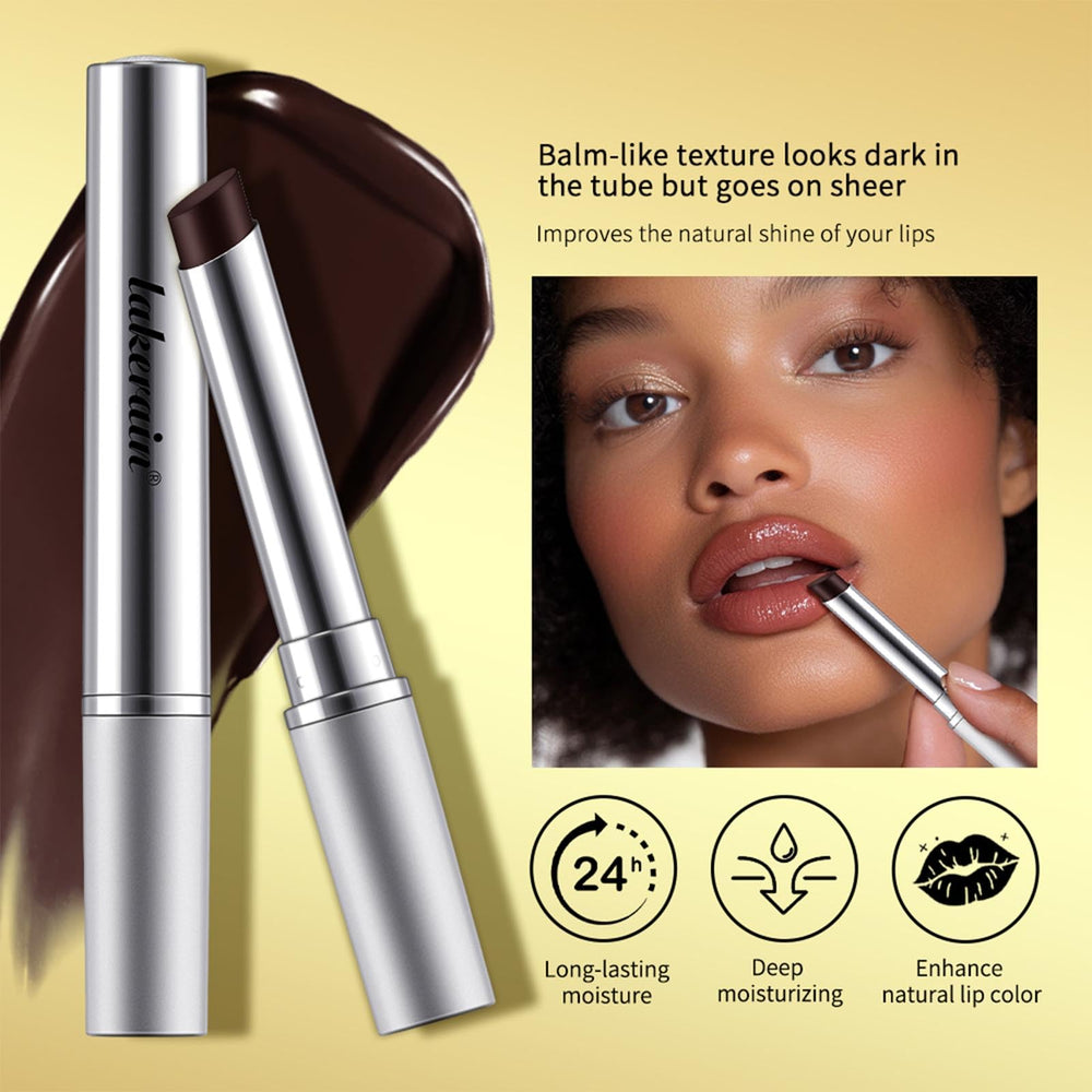 URQT honey balm tube close-up with glossy finish and pink-black design
