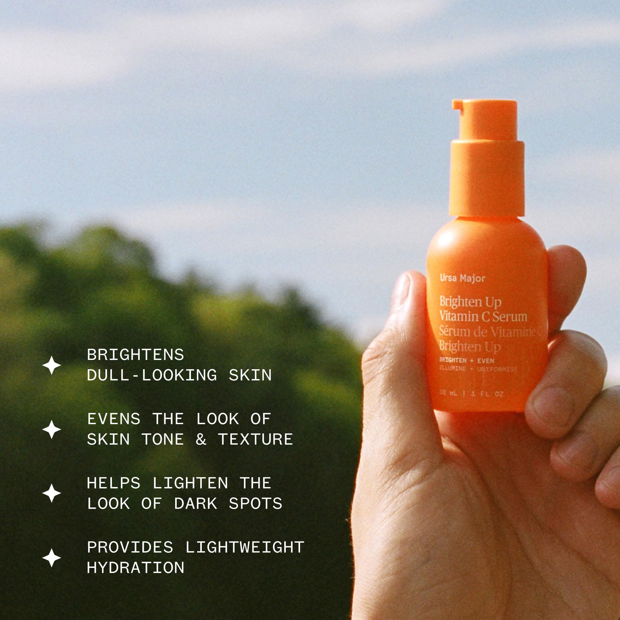 Ursa Major serum texture close-up shows featherweight feel ideal under makeup