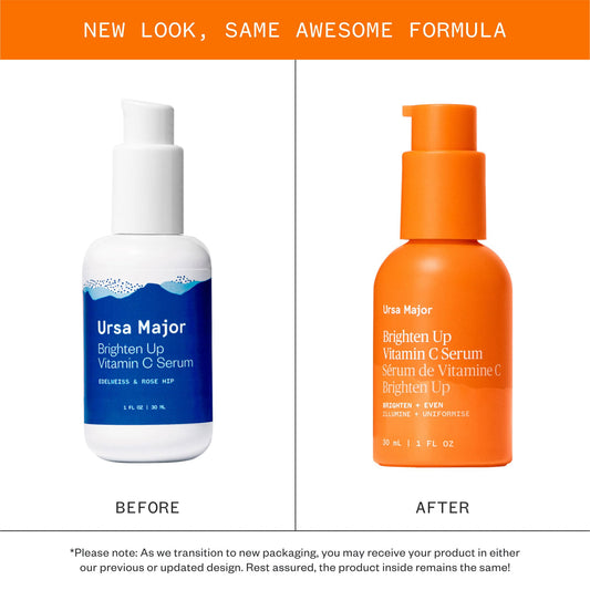 Ursa Major vitamin C serum application demonstrates quick absorption for radiant, even-toned skin