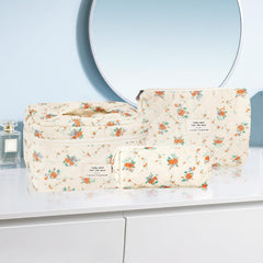 URSKYTOUS metal zipper pull secures items in quilted makeup bags.