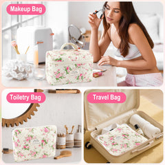 URSKYTOUS three-piece set laid flat, shows versatile packing options for trips.