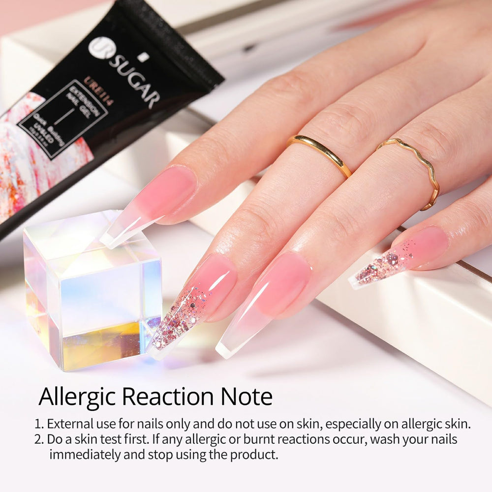 UR SUGAR eco-friendly, low odor formula for comfortable at-home nail care.