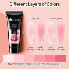 UR SUGAR quick-build gels take about 3 minutes to shape nails.