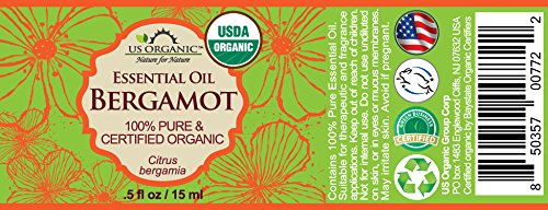 US Organic Bergamot Oil dropper for precise dilution in blends
