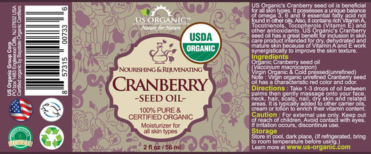 Amber glass bottle preserves freshness of cranberry seed oil